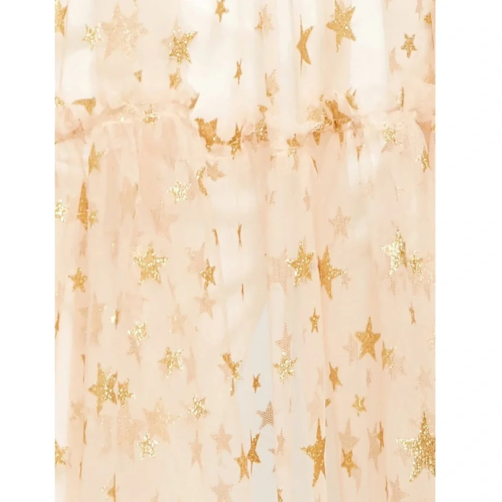 Free People Starbright Dress metallic gold bodice long tunic - Picture 15 of 16